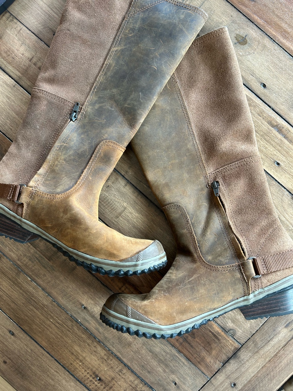 Sorel Women’s Slimboot Brown Leather 10